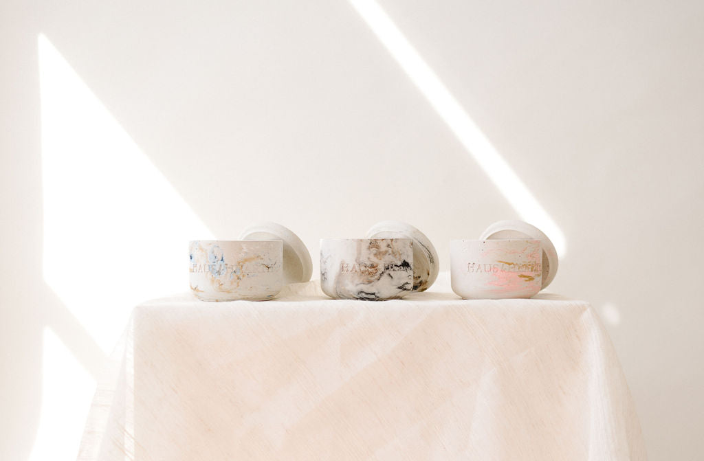 Marshmallow Fumée - Non-Toxic Coconut Soy Candle | Haus & Hearth | Refillable | Hand-Poured Vessel