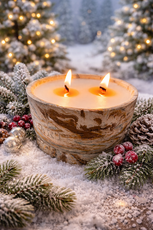 Christmas Morning - Non-Toxic Coconut Soy Candle | Haus & Hearth | Refillable | Hand-Poured Vessel