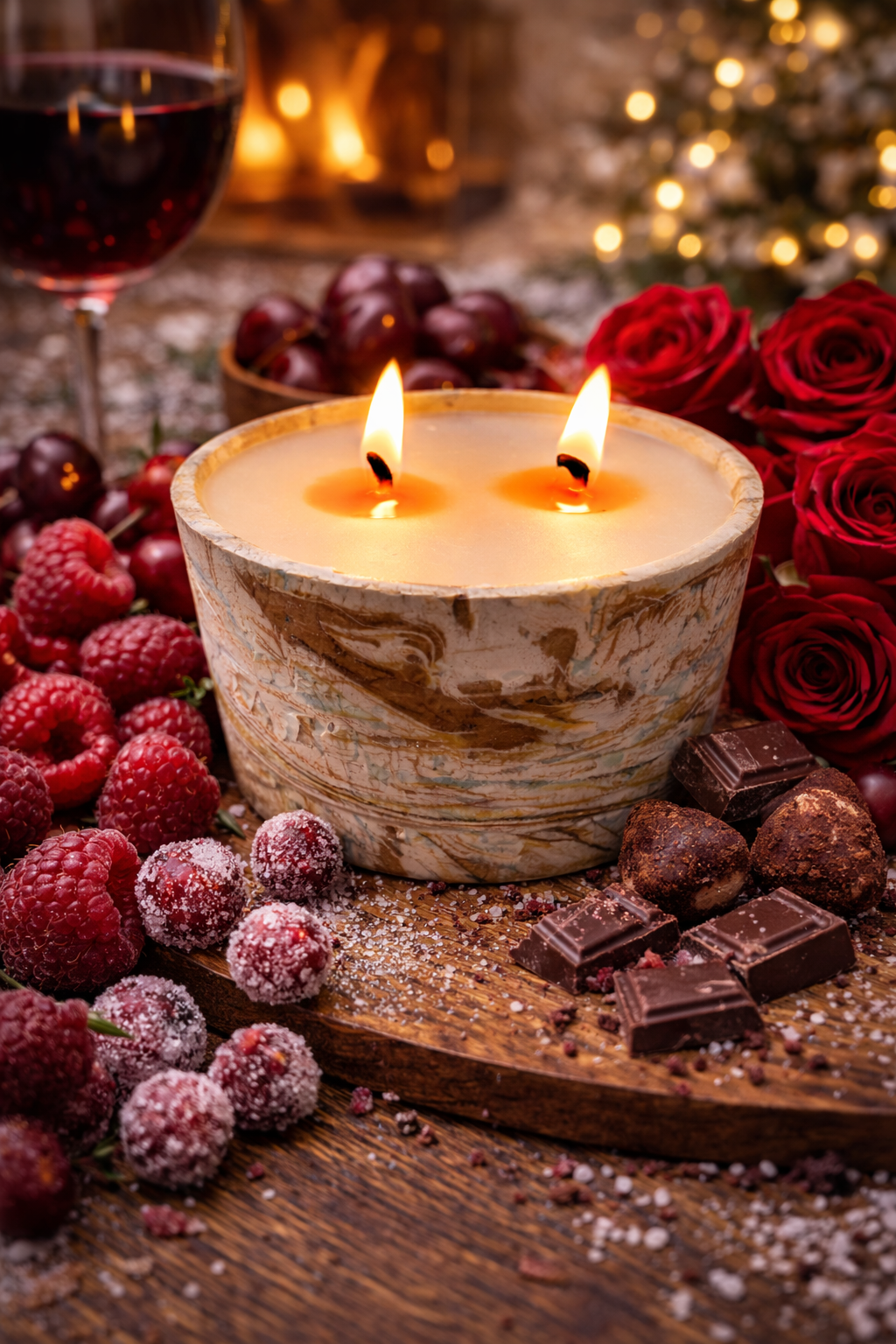 Velours Framboise - Non-Toxic Coconut Soy Candle | Haus & Hearth | Refillable | Hand-Poured Vessel
