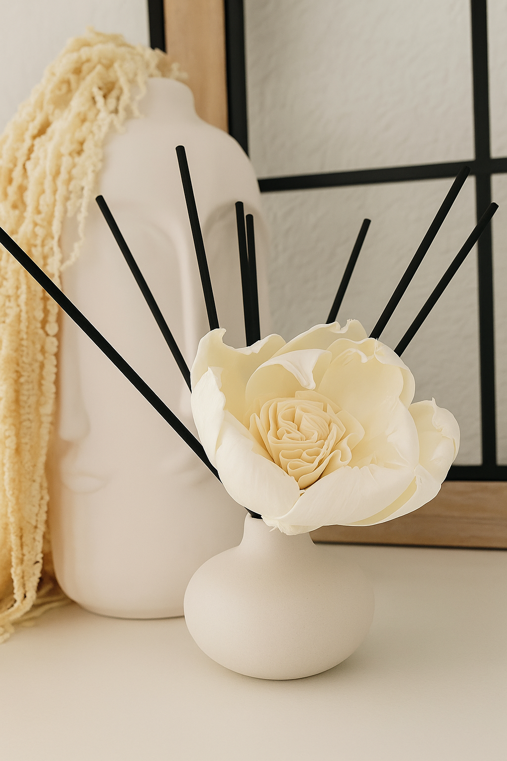 Luxury Aroma Room Diffuser - Concrete Vase & Reeds | Haus & Hearth